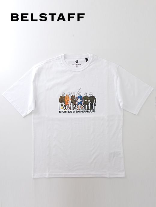 BELSTAFF/ベルスタッフ/リラックスサイズ/半袖カットソー/Tシャツ　bel480411-ホワイト