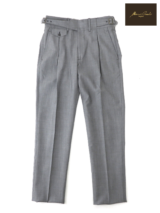 Massimo Corrado/マッシモ・コラード ウールモヘア/2WAYトラウザーズ mac520204-ライトグレー