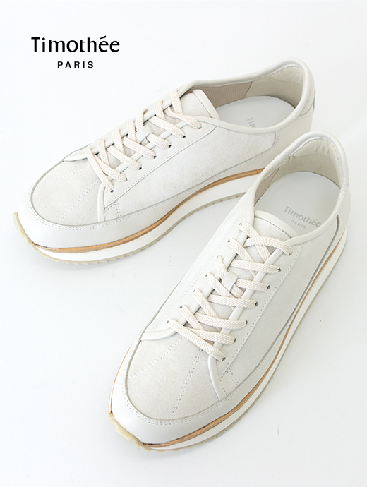 Timothee PARIS/ティモシーパリ レザースニーカー/LOUVIERS tmt501403-エクリュ