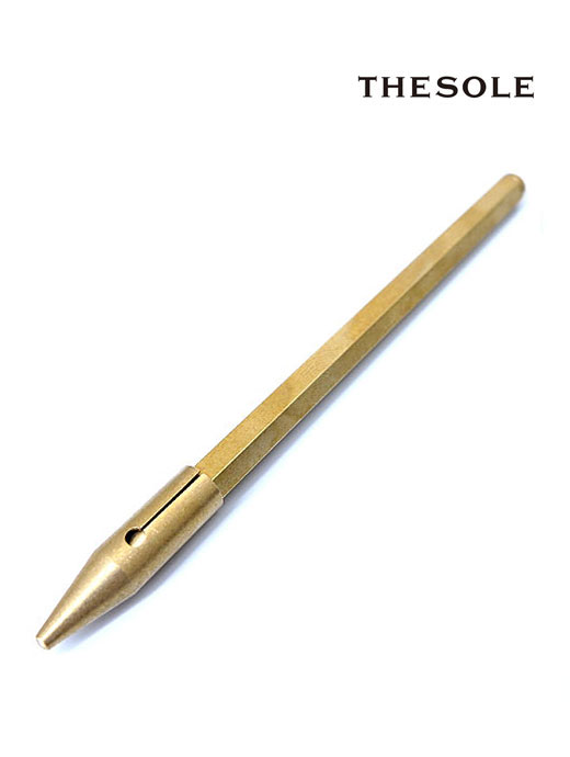 THE SOLE/ザソール 真鍮削り出しボールペン tso521603-ゴールド
