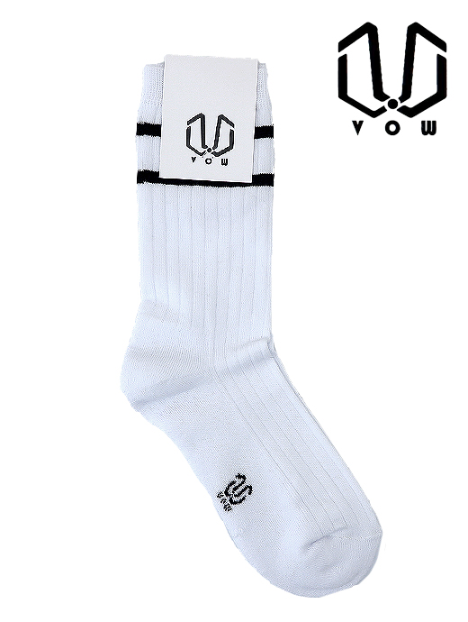 VOW/ボウ ハイゲージコットンソックス vow520801-ホワイト