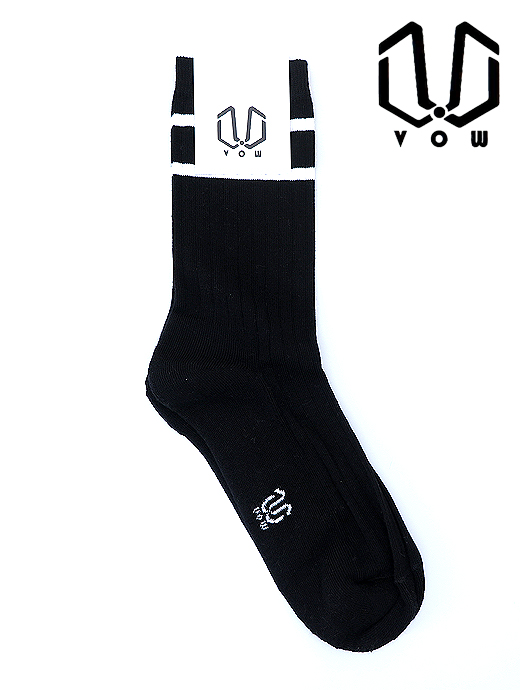 VOW/ボウ ハイゲージコットンソックス vow520802-ブラック