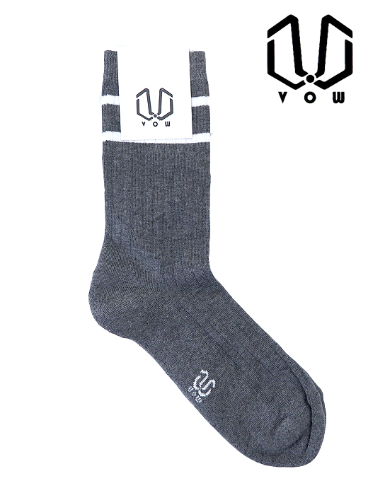 VOW/ボウ ハイゲージコットンソックス vow520803-グレー
