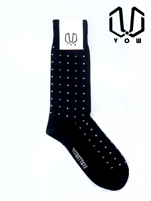 VOW/ボウ ハイゲージコットンソックス vow520804-ブラック