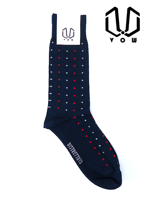 VOW/ボウ ハイゲージコットンソックス vow520805-ネイビー