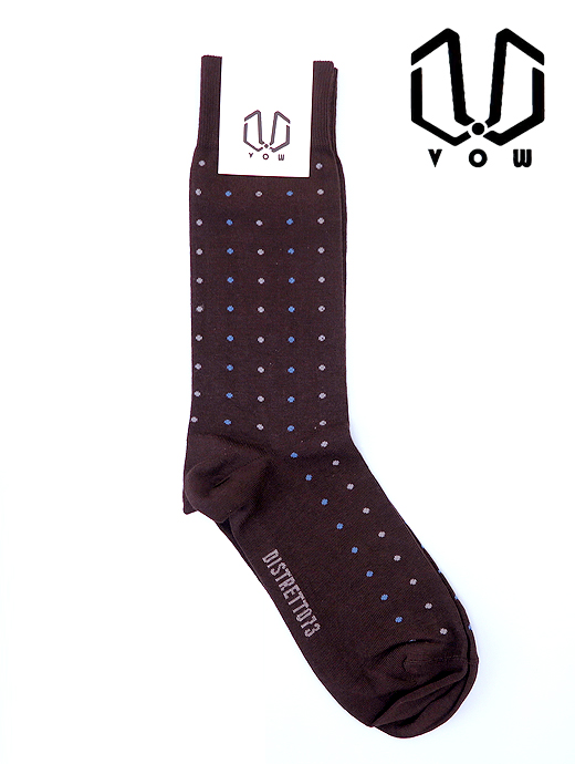 VOW/ボウ ハイゲージコットンソックス vow520806-ブラウン